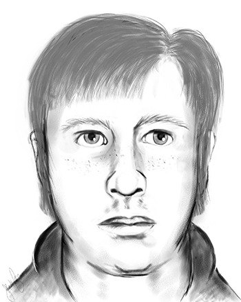 A sketch of the suspect in a recent house burglary in the Issaquah Highlands.