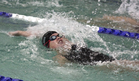 Skyline freshman Sarah Elderkin won the 100 backstroke with a state-qualifying time of 1:02.03 Tuesday afternoon as Skyline beat Eastlake 117-69.