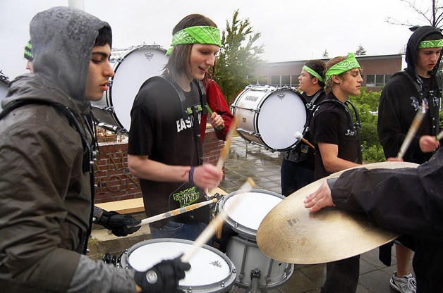 Eastlake High School Drumline musicians