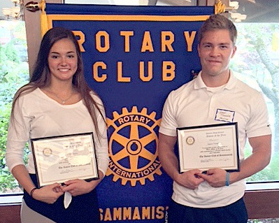 Bryn DeVita and Jason Twaddle have been awarded Athlete of the Year by the Rotary Club of Sammamish. In order to qualify for the award