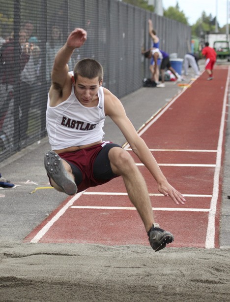 Eastlake's W. Devin Bennett leaps to a second-place finish in the long jump
