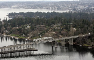 The east highrise of the State Route 520 bridge.