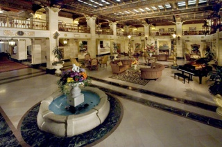 The lobby of the Davenport Hotel in Spokane