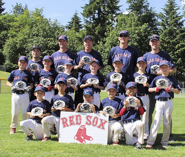 The 2014 AAA Division champion Red Sox from Eastlake Little League