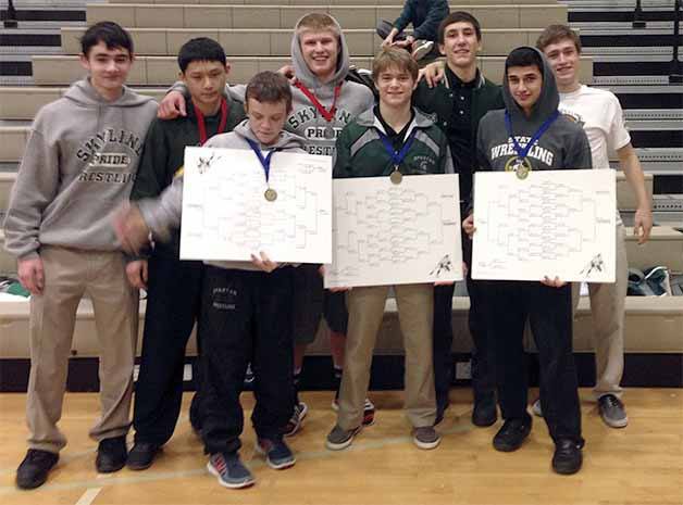Skyline's wrestlers were thrilled with the results from their KingCo meet.