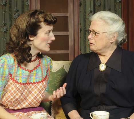 Jennifer Lee Taylor (Bella) and Suzy Hunt (Grandma Kurnitz) star in 'Lost in Yonkers'.