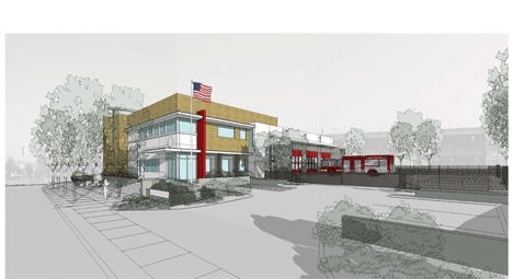 Preparations for a new fire station (shown above) near the Issaquah Transit Center have begun. Crews began prepping the site for the new Easside Fire & Rescue facility on Monday
