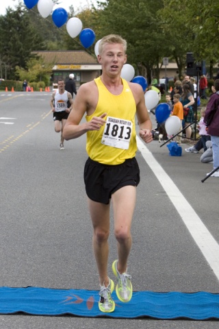 Simon Sorensen crossed the finish line with the fastest 5K time on Sunday