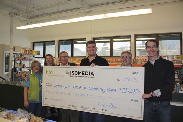 ISOMEDIA Business Internet Services presented a check for $2