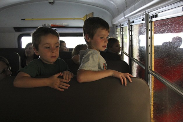 As a part of the kindergarten roundup bus tour