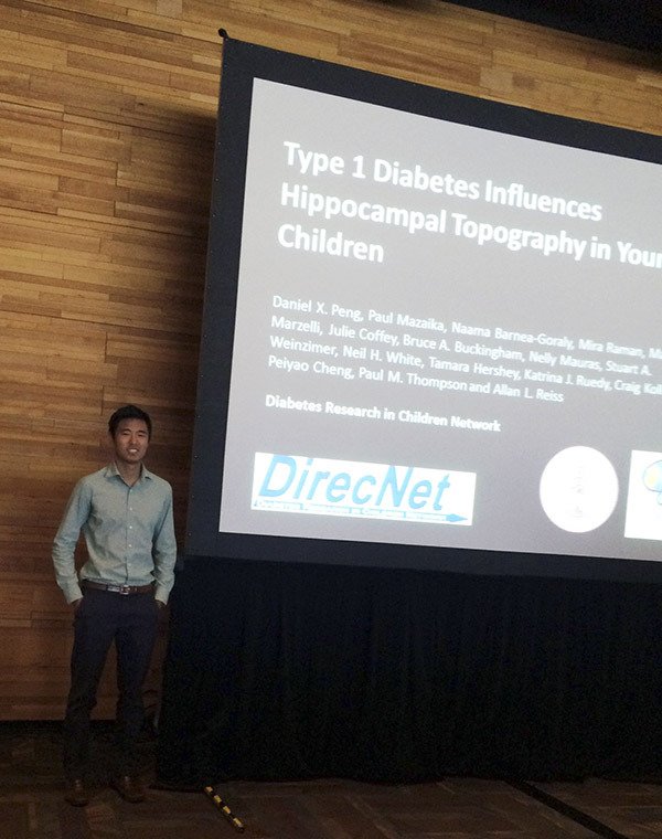 Daniel Peng during a presentation at the Pediatric Academic Society conference in Vancouver B.C.