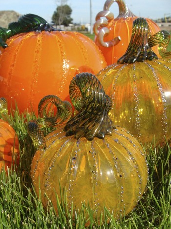 Some of the artwork that will be on display and available for purchase at the Great Northwest Glass Pumpkin Patch.