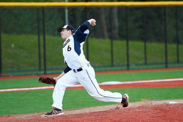 Alex Foley worked seven innings on the mound for EC against O'Dea and helped get the game to extra innings
