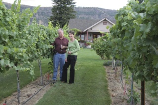 Saint Laurent vineyard and winery owners Laura and Michael Mrachek.