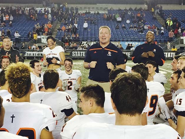 Eastside Catholic head football coach Jeremy Thielbahr