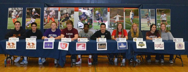Eastside Catholic had a number of 2013 seniors recognized for continuing their careers and educations in college.