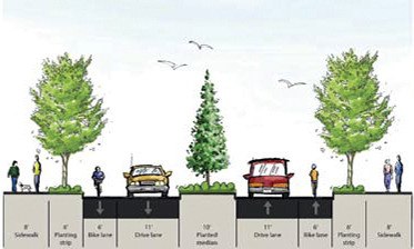 The city would see Southeast Fourth Street expanded on either side to include sidewalks