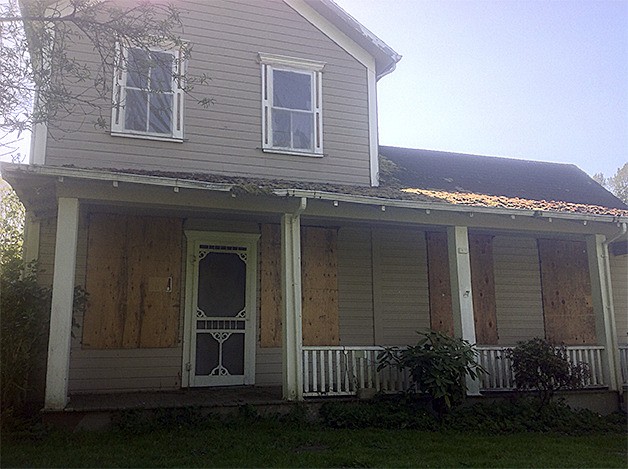 The Tolle Anderson house at its current location on the southern border of Confluence Park.
