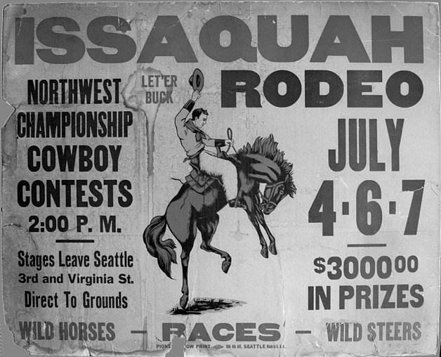Rodeo contests were once popular in Issaquah.