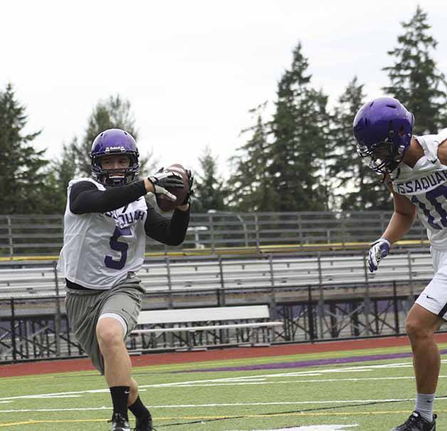 Seniors Jack Gellatly (with ball) and Tommy Nelson lead an experienced Issaquah secondary.