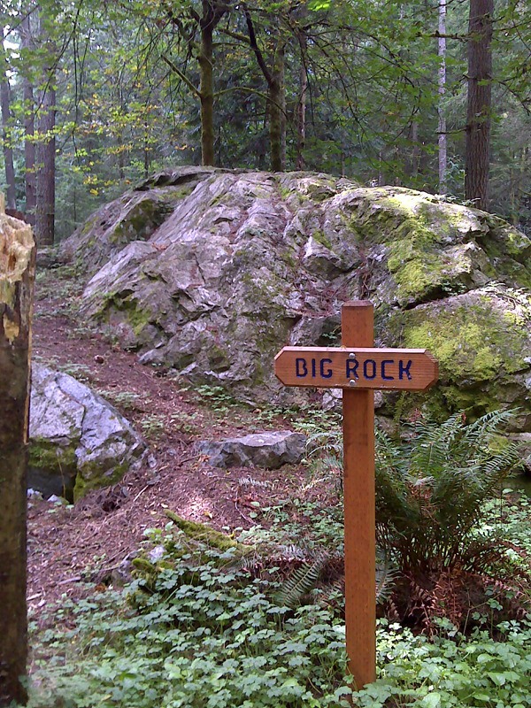 The Big Rock that inspired the new name of SE 8th Street Park.