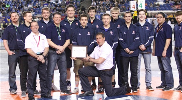 The Eastside Catholic Crusaders wrestling team won the 2014-15 Class 3A academic state wrestling championship.