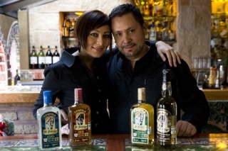 Sergio Barajas and his daughter Elena pose with the family’s bottles of El Relingo Tequila. “I’m so proud of my dad