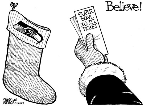 Seahawks fans hope Santa has something special in their Christmas stockings.
