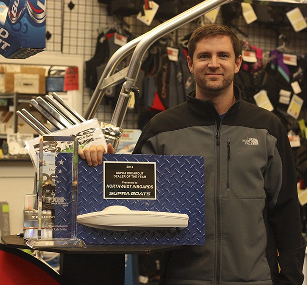 Darren Lamont was awarded with two Best New Dealership awards from Axis Wake and Supra. Lamont said he's looking forward to the Seattle Boat Show