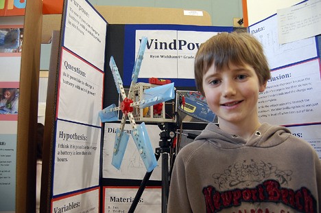 Fourth-grader Ryan Wickham was one of the many Cascade Ridge students who held a microscope up to the natural world to create a science project for the school's science fair.