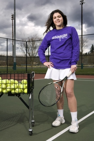 Issaquah sophomore Selena Lustig nearly died of cardiac arrest in 2006 due to complications of Long QT Syndrome. She is now one of the top tennis players on the Eagle squad.