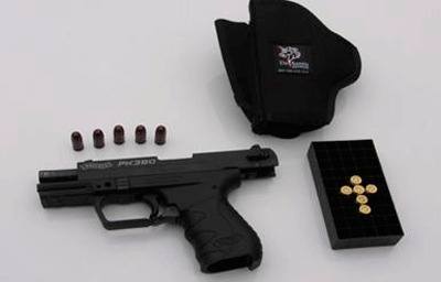 State patrol officers said a loaded Walther PK 390 semi-automatic handgun