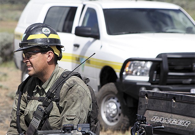 A veteran taking part in a firefighter training program near Spokane.