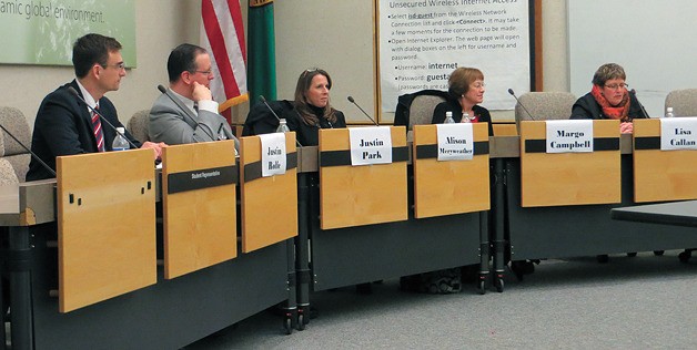 The Issaquah School Board interviewed five candidates March 6 for an open school board seat