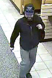 An image of the suspect in the Klahanie Wells Fargo bank robbery on March 12.
