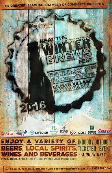 The fourth annual Beat the Winter Brews Festival returns to Issaquah Feb. 12 from 6-9 p.m.
