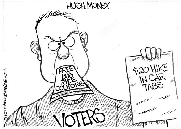 The car-tab fee issue.