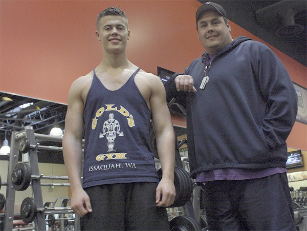 Robbie Johnson and his father Rob have worked out together at Gold's Gym for three years in preparation for this year's Emerald Cup.