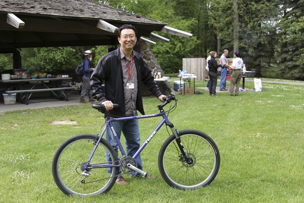 Charles Liu didn't consider riding a bike from his Talus home down to Costco for work