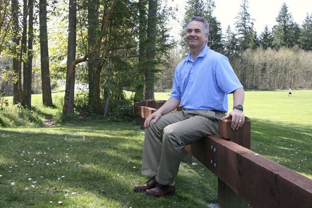 Rob Young sits at Klahanie Park