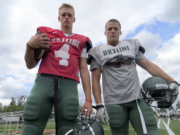 Quarterback Max Browne and linebacker Peyton Pelluer are two of more than 30 seniors that will make a final run with the defending 4A state champion Spartans this season.
