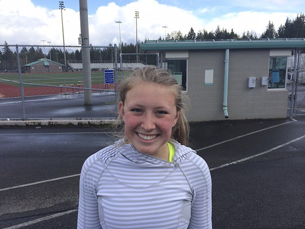 Eastlake Wolves senior sprinter Audrey Knutsen has a goal of competing at the Class 4A state track meet in Tacoma this May.