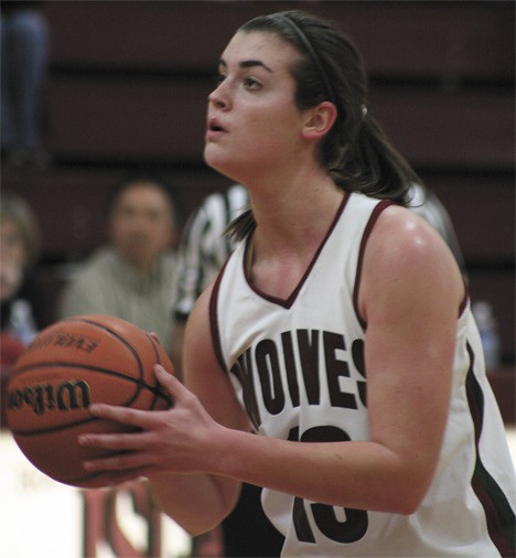 Kendra Morrison hones in on a free throw earlier this season in an exhibition game against Mercer Island.