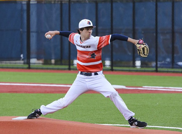 Eastside Catholic Crusaders pitcher Billy Dimlow has put together an undefeated record of 8-0 this season.