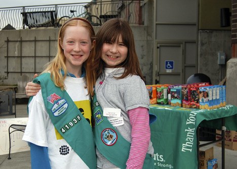Girl Scouts Grace Beeman and Katelyn Lewis have been keeping busy with troop 41938 - over the past few months they have reached out to help homeless people