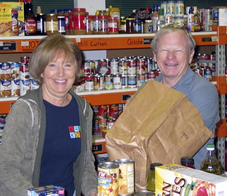 Sandi and Gary Russell are some of the many Sammamish residents eager to lend a hand during the Pine Lake Covenant Church's Christmas Presence drive this year.