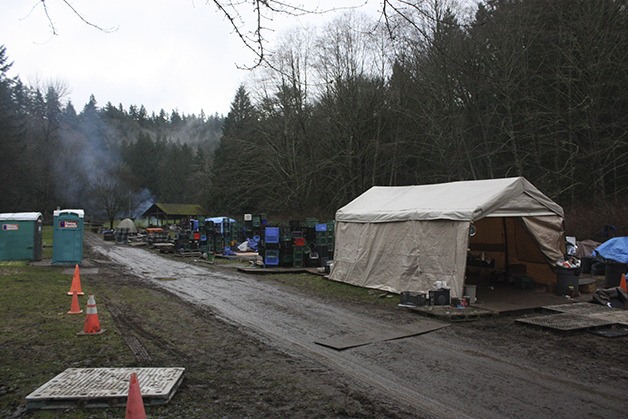 Tent City 4 residents began breaking down their camp at the Hans Jensen campsite