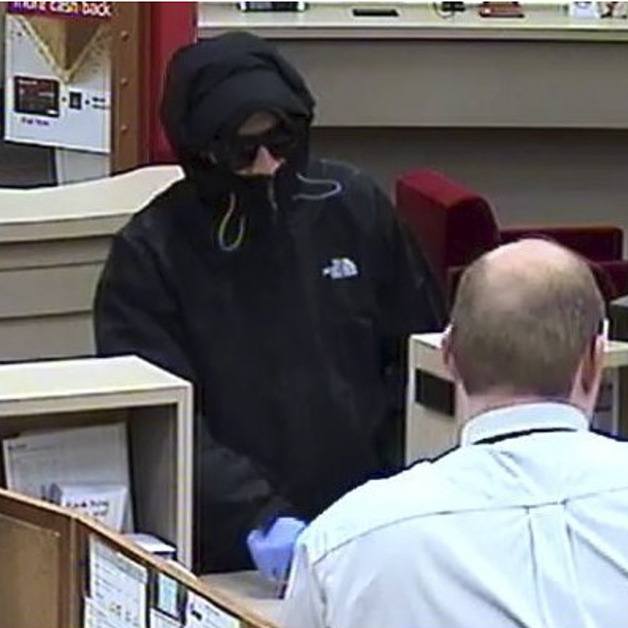 The suspect in Tuesday's robbery of the Bank of America on Front Street North.