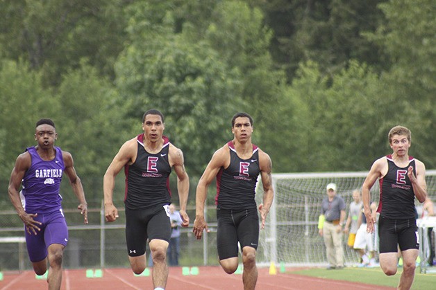 Eastlake sprinted its way to a 4A KingCo boys track and field title at Redmond High School.