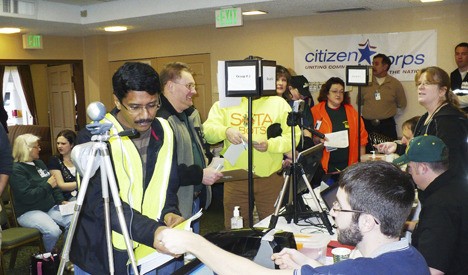 Citizen Corps volunteers play the role of 'responders